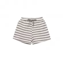 Waffle Stripe Shorts-Grey