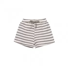 Waffle Stripe Shorts-Grey