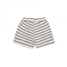 Waffle Stripe Shorts-Grey