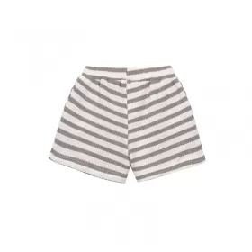 Waffle Stripe Shorts-Grey