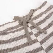 Waffle Stripe Shorts-Grey