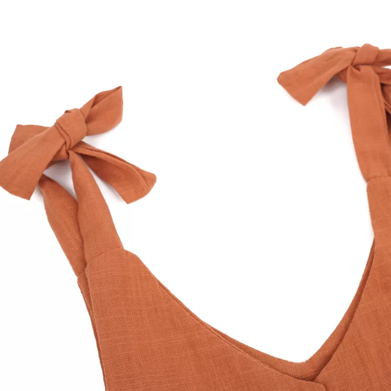 Bow Romper-Orange