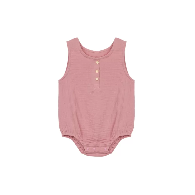 Organic Cotton Bodysuit-Pink