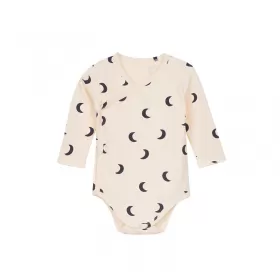 Printed Longsleeve Bodysuit-Moon