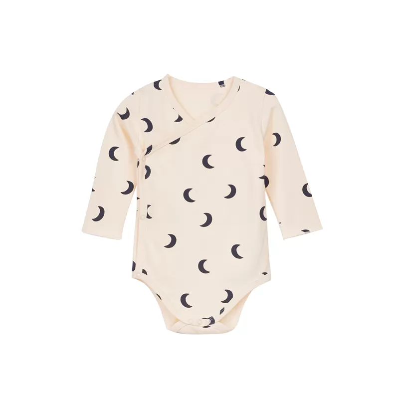 Printed Longsleeve Bodysuit-Moon