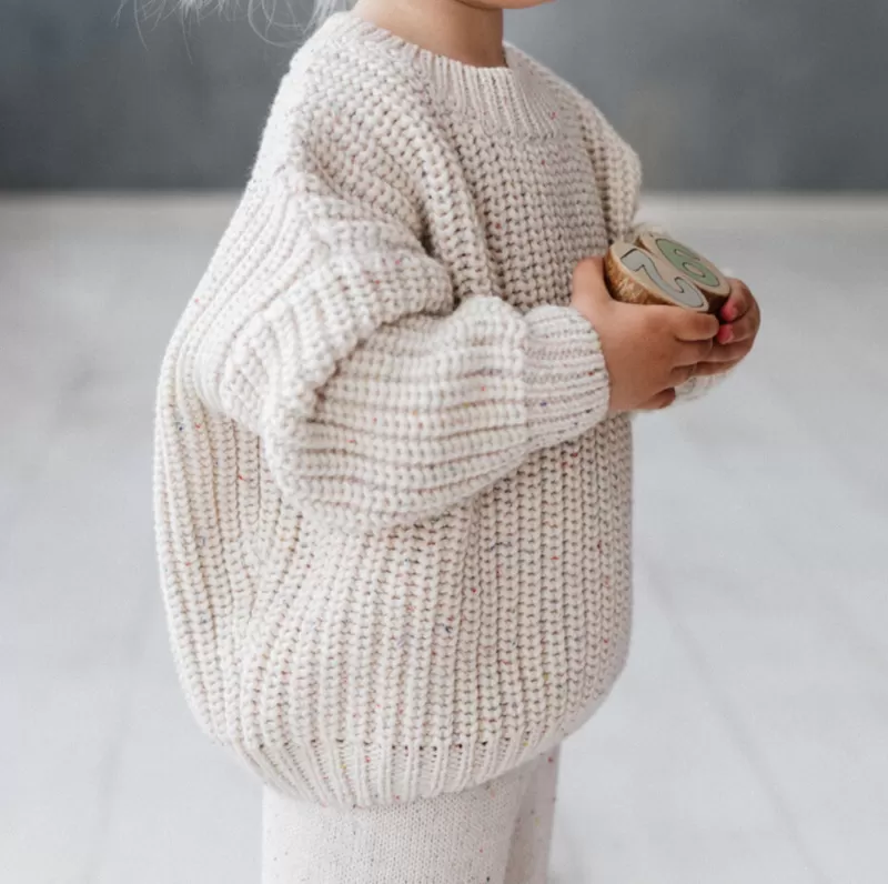 Speckled Cotton Sweater