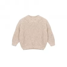 Speckled Cotton Sweater-Khaki