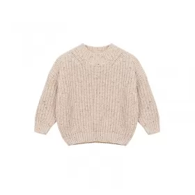 Speckled Cotton Sweater-Khaki