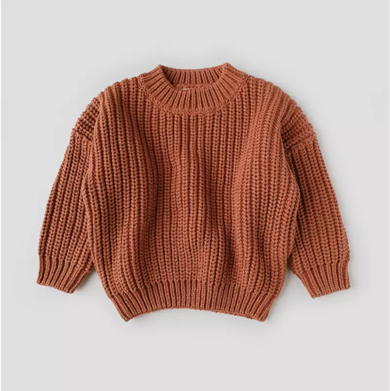 Ordinary Cotton Sweater-Rust