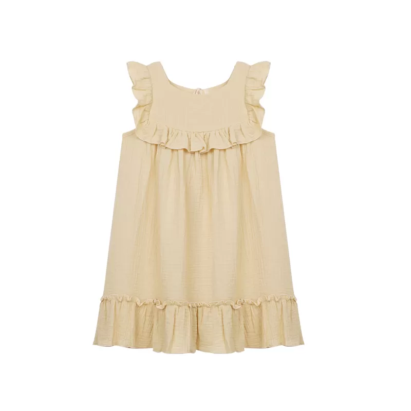 Double Gauze Dress-Cream