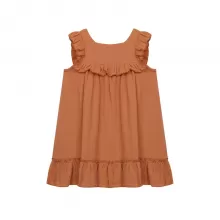 Double Gauze Dress-Orange